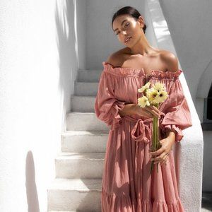 Hazel and Folk - Emmaline Gown in Dusty Rose